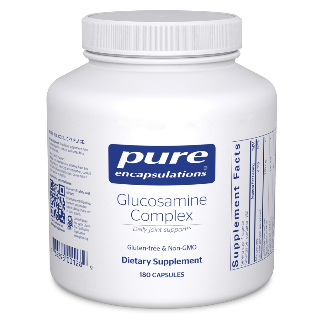 纯封装 Glucosamine 复合体 QQ 饮食辅助卡通支持 Manganese 180 Capsules