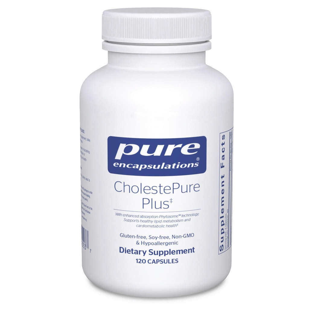纯封装 CholestePure Plus 120's - 支持 Lipid 代谢和心脏健康* - 柏柏林补编 - Citrus Bergamot - Gluten Free & Non-GMO - 120 Capsules