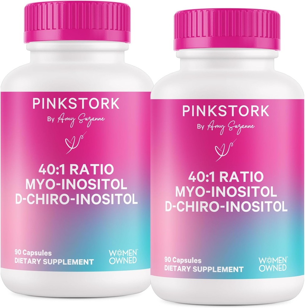 Pink Stork Myo-Inositol & D-Chiro Inositol补编 -- -- 妇女的荷尔蒙平衡 -- -- 孤儿支助 -- -- 40:1 比率 -- -- 妇女的生育率补充 -- -- 180卡普苏莱,两个月供应