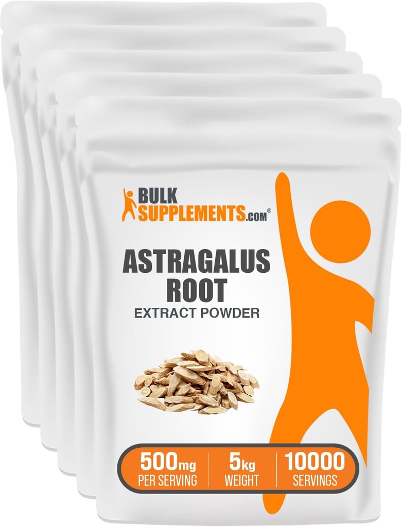 Bulk Supposes.com Astragalus 抽取粉末 - 从Astragalus Root, Astragalus Supplement - Vegan & Gluten Free, Astragalus Powder - 每服500毫克, 1kg (2.2磅) (5袋)