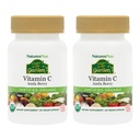 NaturesPlus 生活花园维生素来源 C - 60 Vegan Capsules, 包2 - 免疫系统支持 - 认证有机物,非GMO,Gluten Free - 60 总服务