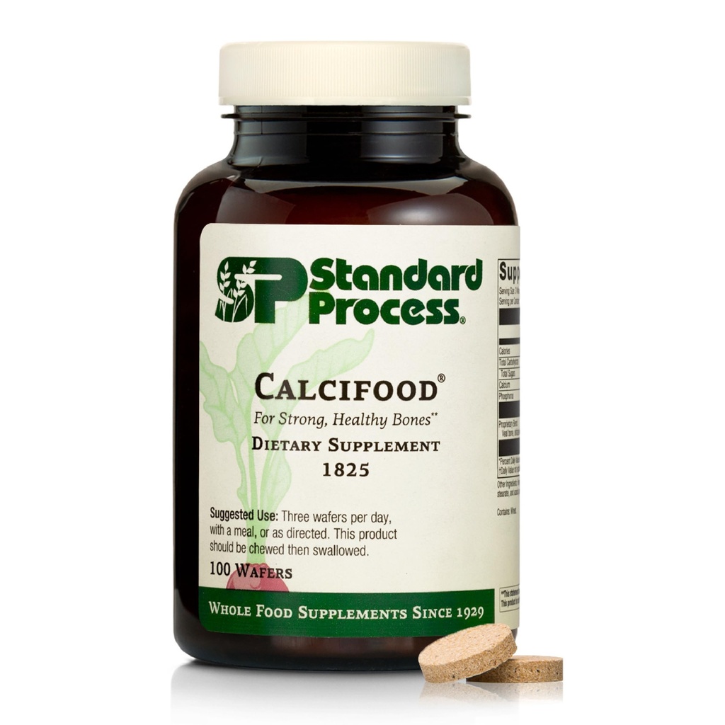 标准工艺 Calcifood - Bone 强度和钙吸收的钙补充剂 - Bone 对男女的健康支持 - Non-Dairy & Non-Soy - 100 Wafers
