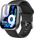 TOZO AMOLED S6 Smart Watch 1.85" 超清屏动态面孔蓝牙呼号,100+运动模式适配活动追踪器与睡眠监视器 IP68 防水黑色