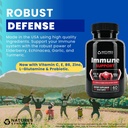 免疫支持补充剂 -- -- 10in-1,配有Echinacea、Merderberry、Garlic、Turmeric配有锌、维生素C、E、B6和L-Glutamine、4.8亿CFU成人免疫