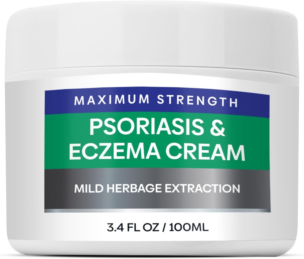 Hermon Psoriasis Eczema Relief Cream: Psoriasis Eczema的最大力量 - Relieve Synaptom 对Seborrheic Dermatitis Folliculitis 100m 3.4 Fl Oz (Pack of 1)