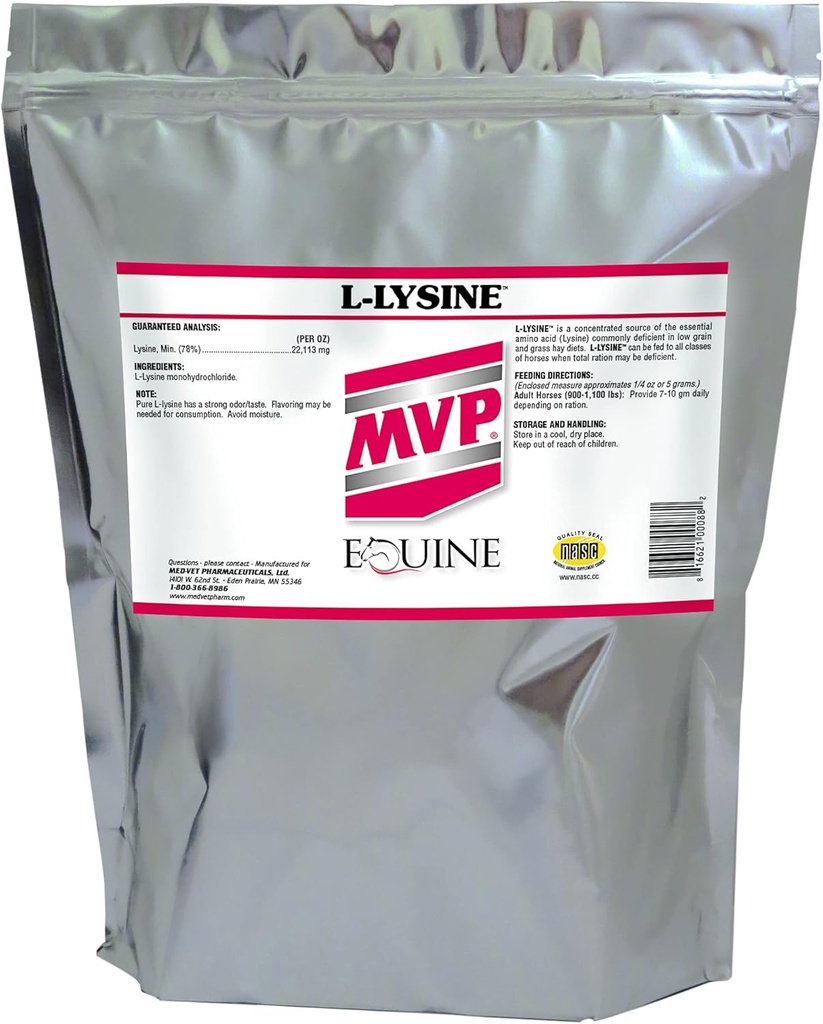 MVP L-Lysine(10lb)用于Equine肌肉/免疫支持