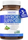 甲状腺素支持碘 - 180 Capsules(非GMO) 改善你的能量 - Ashwagandha Root, Zinc, Selenium, Vitamin B12 Complex - 女性和男性的甲状腺素健康补充 - 90天供应