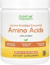 Super Nutrition Leucine用L-Leucine,L-Lysine,L-Threonine,和L-Isoleucine,Unflavorored,10.58 oz(300克)浓缩基本氨基酸