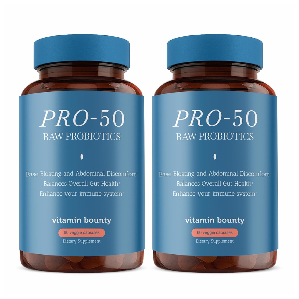 维生素药效 亲-50 Probiotic 50亿 CPU - 13 Strain Supplement for Men and Women + Prebiotics - 消化性健康与古特支持 - 乳房杆菌和比菲多菌 - 延迟释放 Capsules, 2 Pack