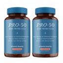 维生素药效 亲-50 Probiotic 50亿 CPU - 13 Strain Supplement for Men and Women + Prebiotics - 消化性健康与古特支持 - 乳房杆菌和比菲多菌 - 延迟释放 Capsules, 2 Pack