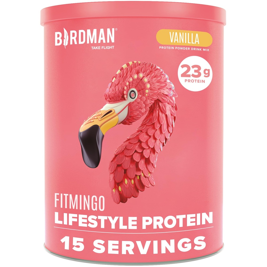 BIRDMAN Fitmingo Vegan 蛋白质粉 配有 Inositol, Collagen 助推剂, Hyaluronic Acid 和维生素 → 低卡布, 乳制品自由, 低卡路里 → 23g 植物蓝莓蛋白粉 配有 Myo-Inositol