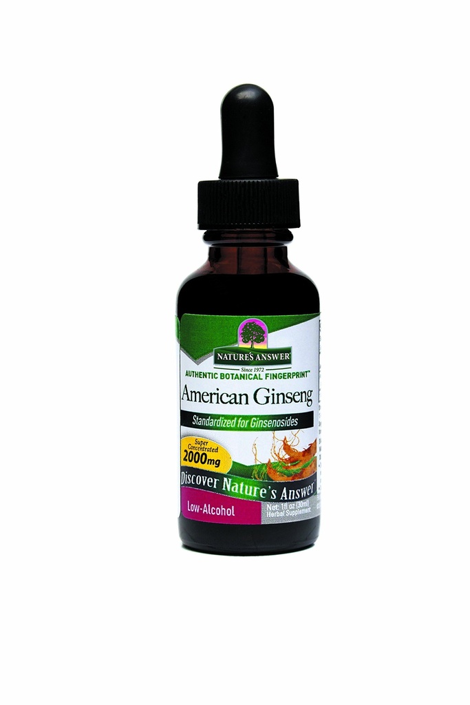 自然之答 美国Gingsen根辅以有机酒精, 1-Fluid Ounce + 免疫支持 + 推动认知功能 + 自然能源促进器