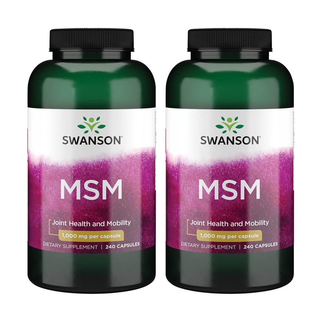 Swanson MSM - 促进流动性的基本矿物和联合健康支持 - 帮助维持连通性组织健康,包括卡蒂拉、科拉根、和头发 - (240卡普尔,每包1000毫克)