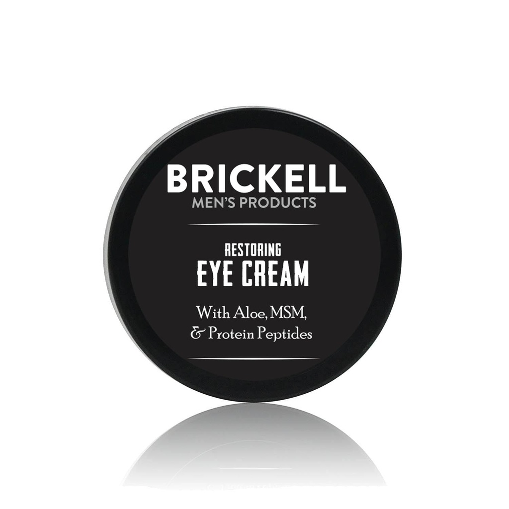 Brickell Men's Resporing Under Eye Cream for Men, Natural and Organical Anti Anti Golding Eyer Balm to diffiness Puffiness, 皱纹,暗圆,乌鸦脚和眼袋下,0.5 Ounce, Unscented,