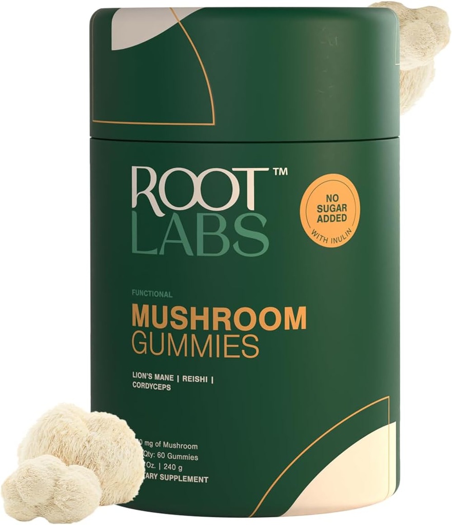 蘑菇 蘑菇 蘑菇 蘑菇 蘑菇 蘑菇 无添加糖 狮子 兰西 科迪塞普斯 天然蘑菇 混合剂 Non-GMO 植物基  mg 300 mg | 60 Gummys