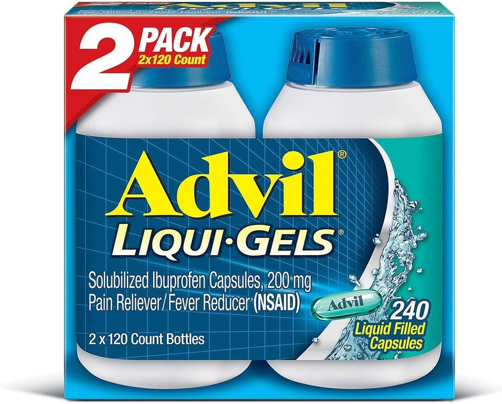 Advil Liqui-Gels (2pk, 120 个伯爵)