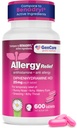 GenCare - 过敏救济药 | 抗异胺二苯胺 25mg(每瓶600片) 价值包装 | 重力 用于痒眼,喷嚏,Runny Nose | 季节性或室内和室外过敏