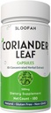 Coriander Leaf Capsules 500 mg 集中10:1 摘录 | Coriandrum sativum | 草药补充 | No fillers | Non-GMO | 植物日用公式(180个计数(一包))