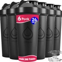6 PACK 摇摆瓶 带线的摇摆瓶 蛋白质混合剂 | 防滑剂 摇摆瓶 | BPA- Free & Dishwasher Safe | 6 24 oz摇摆瓶 | 摇摆杯