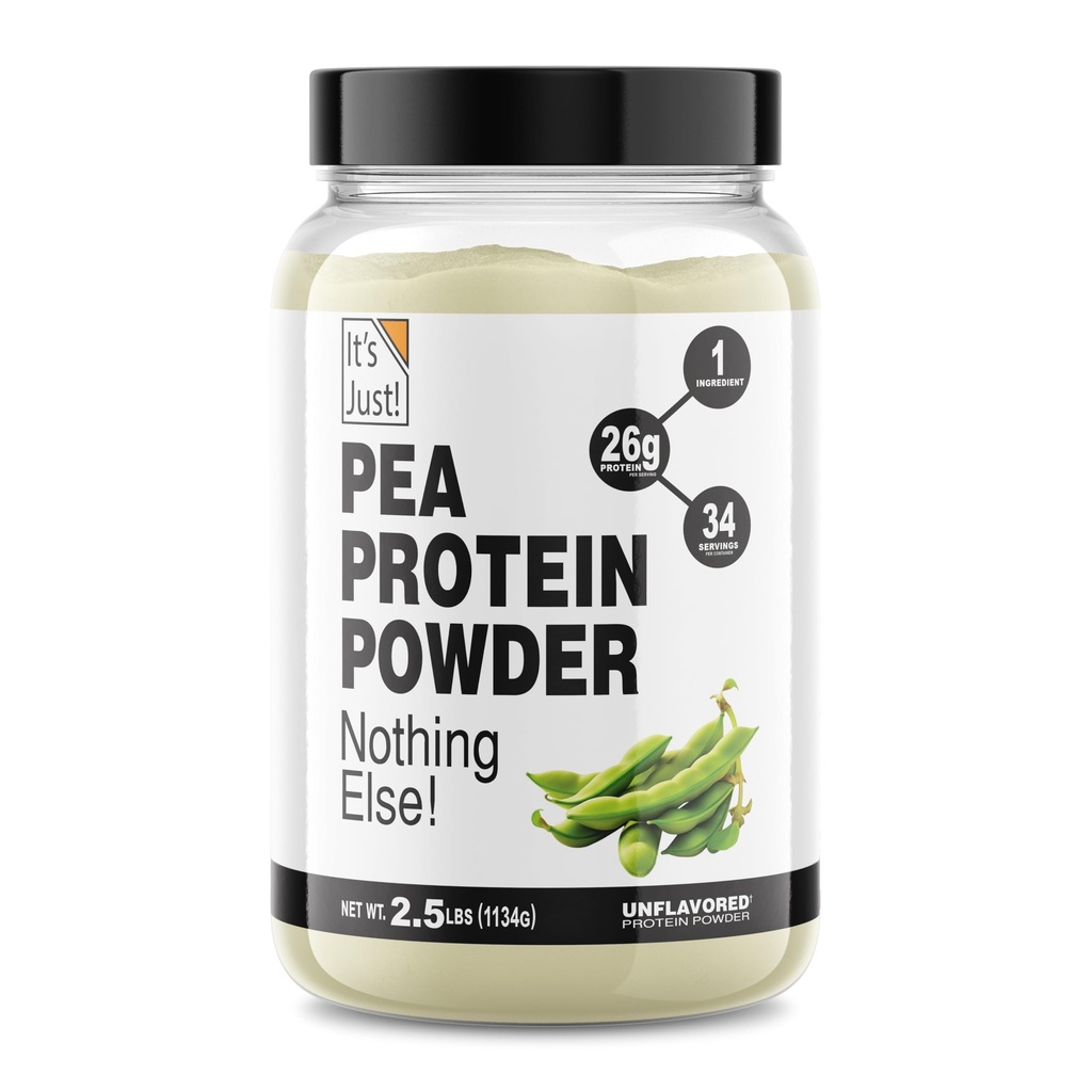 这只是! - 百分百 Pea蛋白、Vegan植物、加拿大种植、Premium质量、平滑纹理、Gluten自由、Keto友好(2.5英镑、不易味)