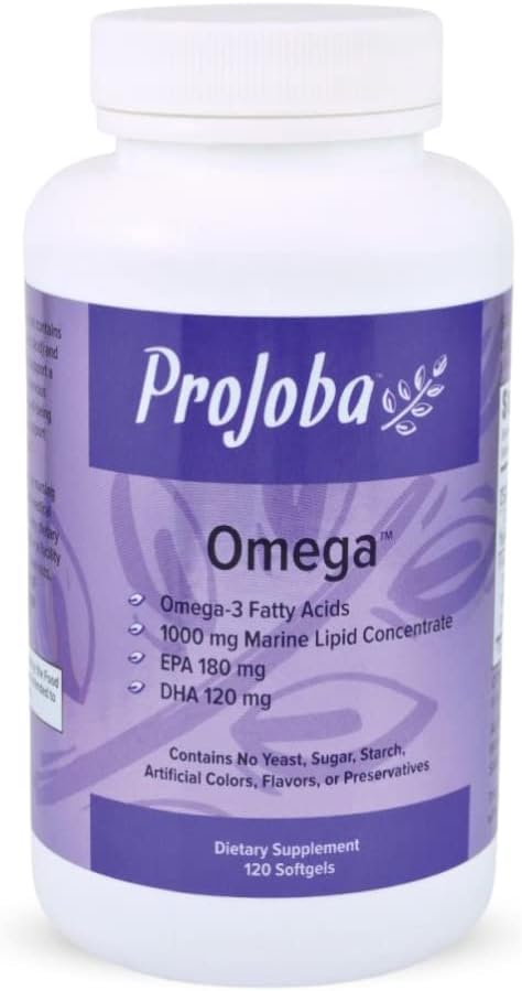 幼年 Projoba OmegaTM - 1000 mg Omega-3 - 高概率 - 180 EPA 和 120 DHA 促进脑和心脏健康 - 120 软胶(包1)