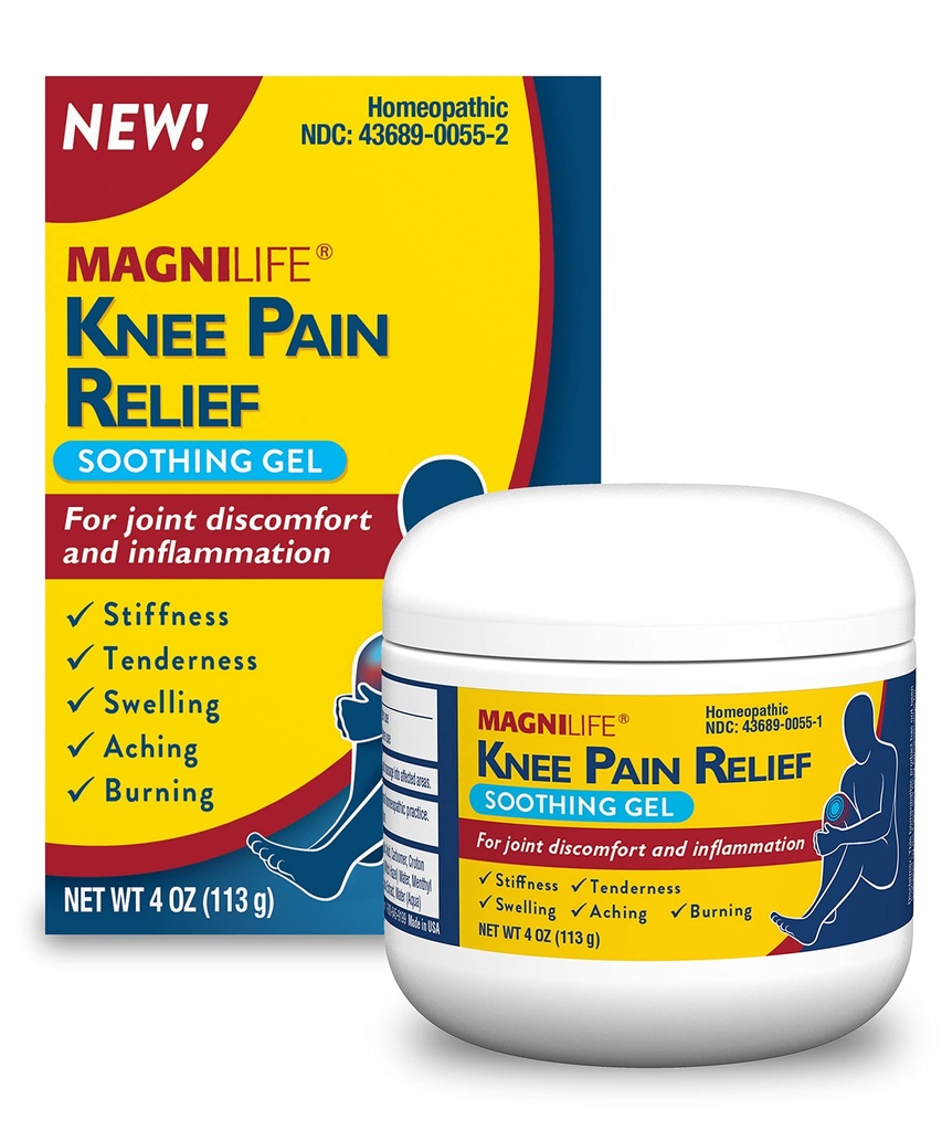 Magnilife Knee 疼痛救济Soothing Gel, 减少Sore Muscles的滋润和炎症, 联合不适, 受伤 - 全自然 Arnica - 4oz.