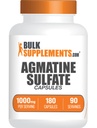 Bulk Asmatine Sulfate Capsules - Nitric Oxide Supplements - Agmatine Supplements - Gluten Free, 2 Capsules per service, 180 counts (Pack of 1) (英语).