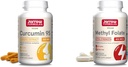 Jarrow Formunes Curcumin 95 500毫克和甲基Folate 400mcg 抗氧化剂和心血管健康支持补充剂 Bundle,120和60 Veggie Capsules