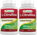 Best Naturals L-Citrulline 2000mg/ serving - 非GMO - Gluten Free - 120块平板电脑(120块2)