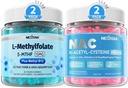 L-MethylFolate 15mg & Methy B12 Gummys + NAC Gummys, 600mg N-乙酰Cysteine 补编