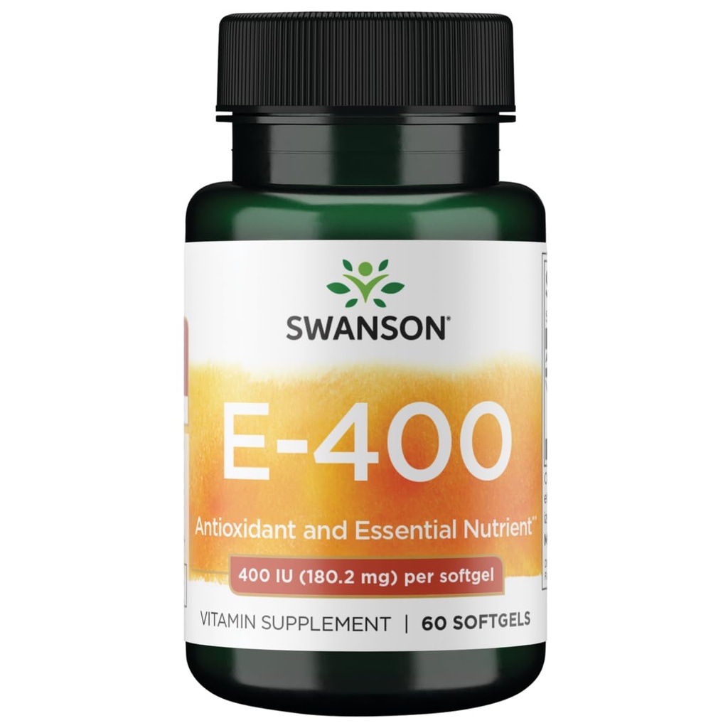 Swanson 维生素E 400 Iu 400 Iu(268毫克) 60 Sgels