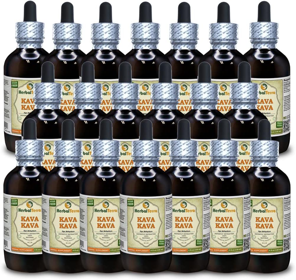 卡瓦·卡瓦(英语:Piper Methysticum) 丁香,干根液体提取物(Brand name:Herbalterra, proudly made in USA) 20x4 fl.oz(20x120 ml) 豆瓣植物研究所.