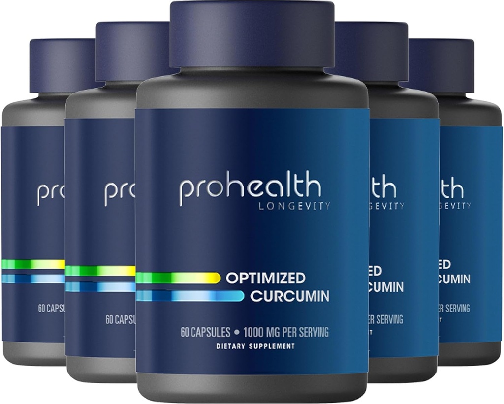 ProHealth Turmeric Crucumin 补编:285 Times More Biocopy - 由神经科学家开发. 使用量(每瓶60 X 500毫克卡普尔)(6包)