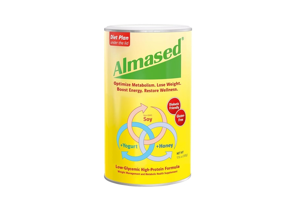Almased Meal Modern Shake - 低甘油高原植物基 蛋白质粉 - 营养重量健康支持补充剂 - 原Flavor - 17.6 oz(3包)