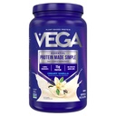 Vega蛋白质制作简单蛋白粉,香草 - Stevia Free, Vegan,植物基,健康,Gluten Free, Pea protein for Men and Men, 2.2 lbs (包装 May Vary)