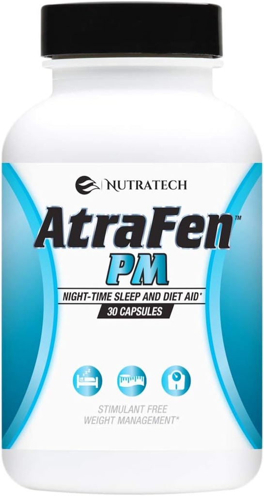 Atrafen PM - 晚间饮食药丸, Appetite 压制剂, 以及睡眠援助. Boost代谢药, Burn Fat, 和Curb Late Night Cravings.