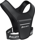 ZelaFitTM 运行 Vest for Women & Men 运行手机控件 — 适合运行 Gear, 运行附属设备, 运行基本内容 — 轻量级 Chest Rig Phone Holder for Running (Black)