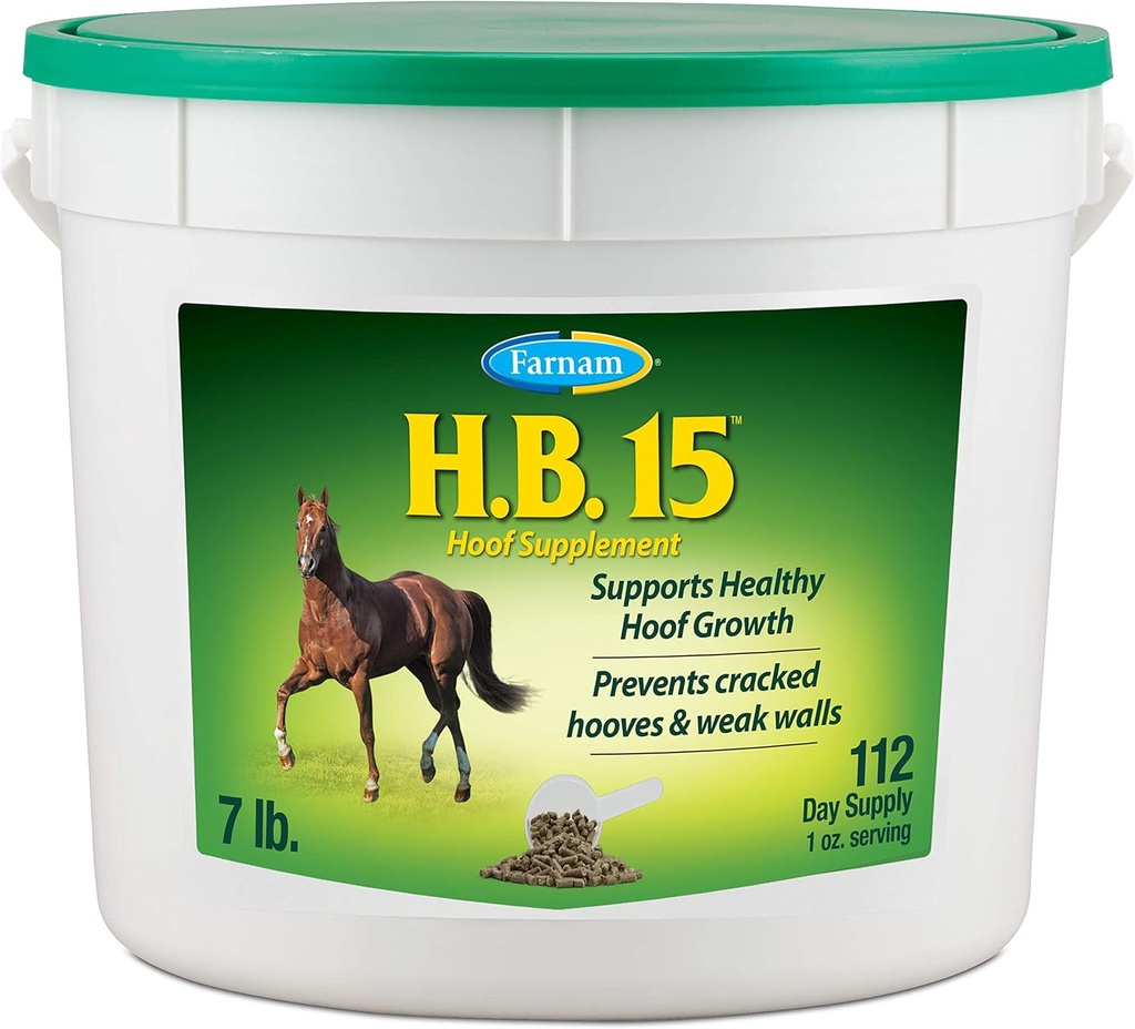 Farnam HB 15 Hoof 补充,支持健康蹄生长 7英镑,112天供应