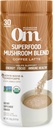 OM MUSHROOM SUPERFOOOD 咖啡 Latte Blend 蘑菇粉,8.47 Ounce Canister, 30名服务员,狮子马恩,Cordyceps,Reishi,Chaga,能源与精神清晰支助补编
