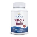 北欧自然维他命 D3 + K2 Gummys, 石榴 - 60 Gummys - 1000 IU Vitamin D3 + 45 mcg K2 - 大口味 - 骨质健康,促进健康肌肉功能 - 非GMO - 60服务