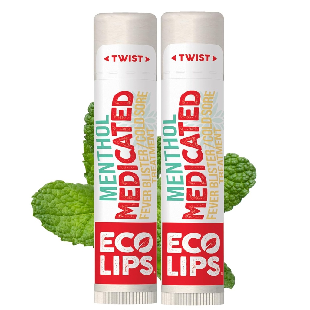 与Menthol,茶树和柠檬Balm 2 搭配Eco Lips100% Natural. 美国制造