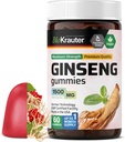 BIO KRAUTER Panax Ginseng Gummys - 1500 mg 强力 - 60 计数 - 厨师红 Ginseng 补充 - 免疫支持 Gummys - Vegan, Pectin-based, 非GMO