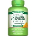 Nature's Truth Turmeric Crucumin Complex Supplement 配有黑辣椒提取,姜汁和 Astragalus 配有 \ 200 快速释放软胶 \\ Non-GMO 和 Gluten 免费