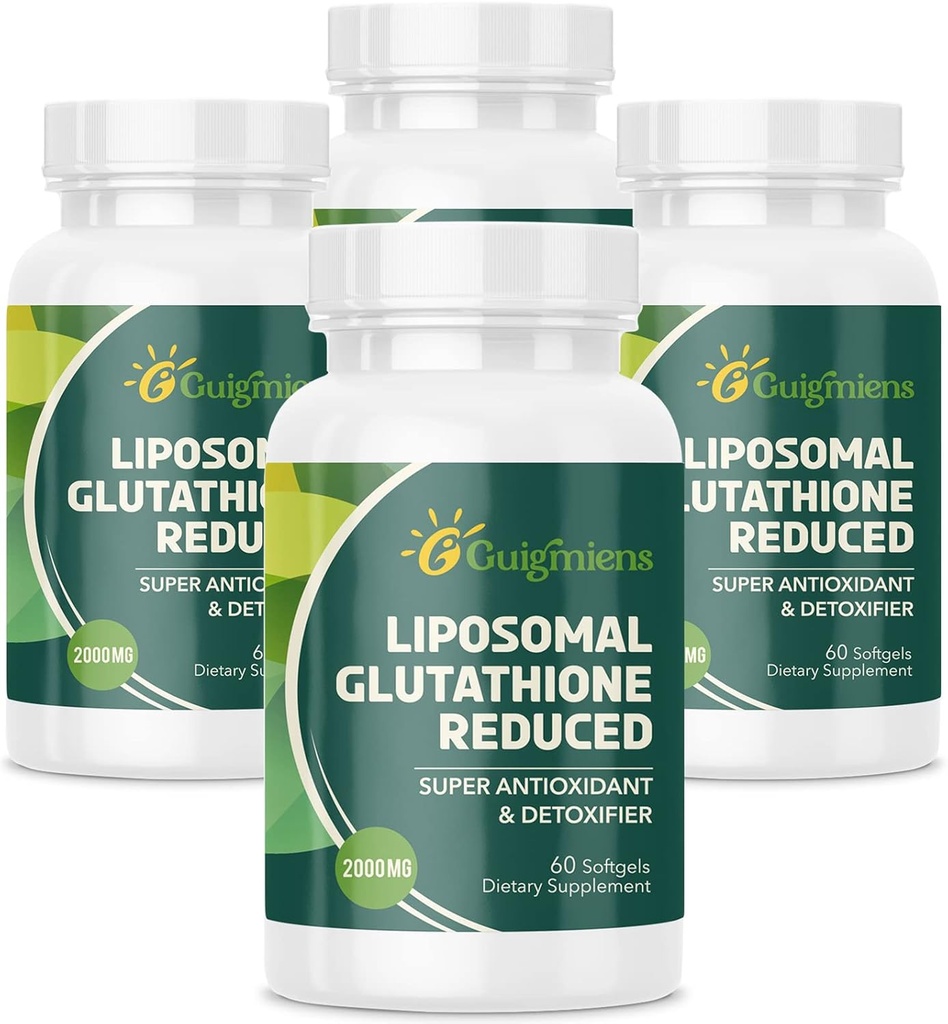 Liposomal Glutathione 2000 MG,10x 更好的吸收,Glutathione 补充Hyaluronic酸 + Collagen Peptide + resveratrol, 强抗氧化剂,健康老化,免疫健康,240 计数