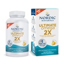 北欧自然公司 Ultimate Omega 2X, Lemon Flavor - 90 Soft Gels - 2150 mg Omega - 高概率Omega-3 鱼类油 配EPA & DHA - 促进脑和心脏健康 - 非GMO - 45 服务