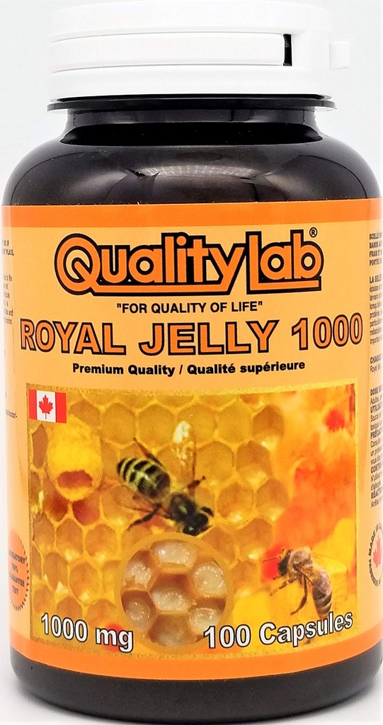 皇家Jelly 1000 mg 100 软胶 Capsules(加拿大的马德)