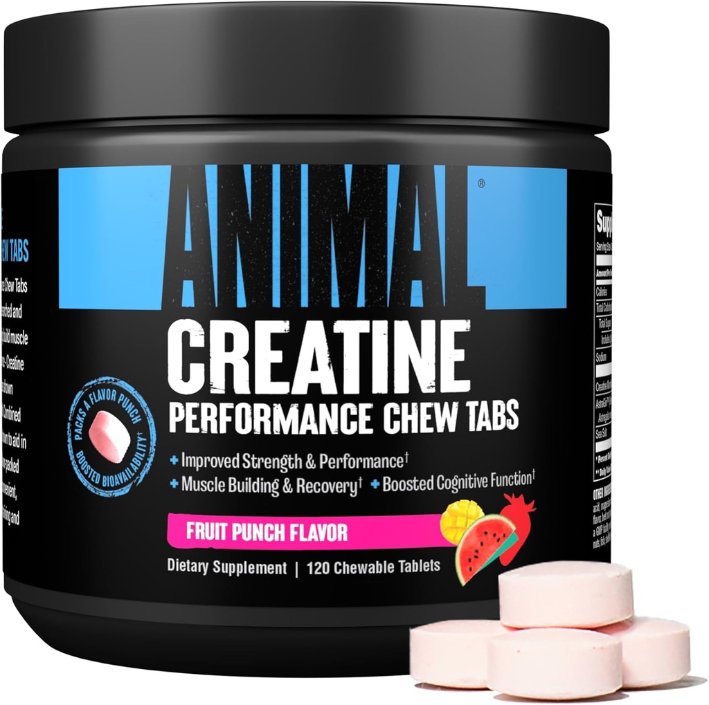 动物 Omega Omega 3 & 6 配有 30 天包装 Creatine Chews 板块 水果扑克
