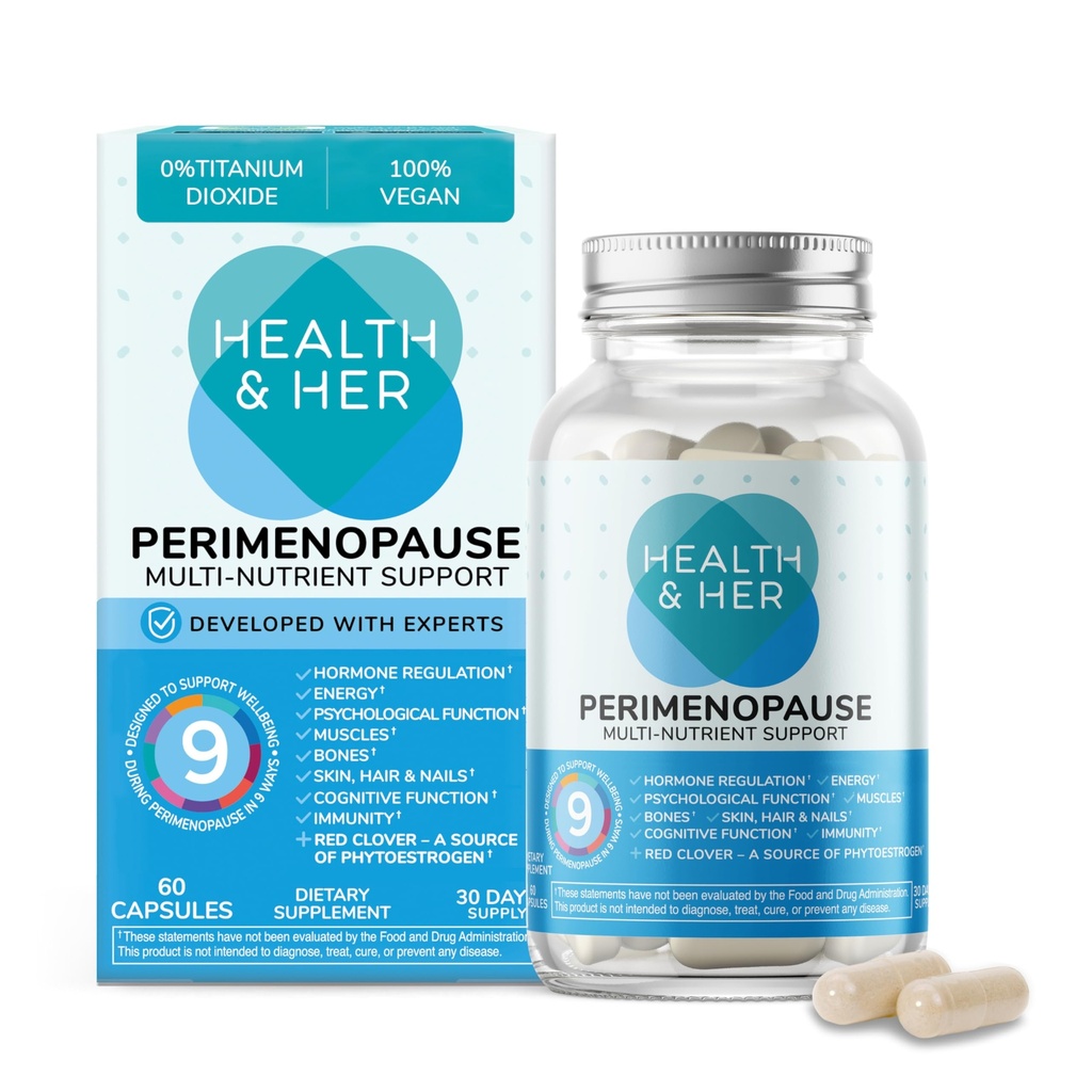 妇女健康和perimenopause补编 -- -- 联合王国第1号 " perimenopause补编 " -- -- 更年期早期的多种营养福利支助,Vegan、Gluten-Free、非转基因生物(60厘米-1个月)