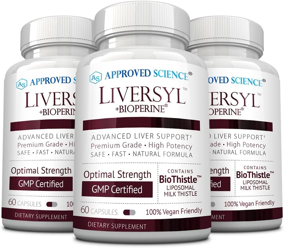 经批准的Science Liversyl - 支持优化的Liver函数 - 清洁和解毒 - 快速有效 - 牛奶硝酸盐,Artichoke提取剂,和 Bioperine - Vegan - 180计 - 3个月供应 - 在美国制造