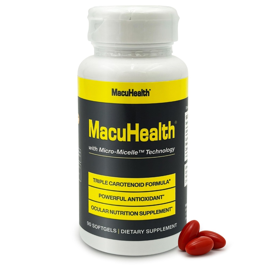 Macuhealth 三重心肌素配方 - 成人眼维生素 - 90 Softgel, 3个月供应量